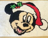Disney Santa Mickey Mouse Christmas Bath Rug 30 x 20 See Pictures Very Soft - $23.74
