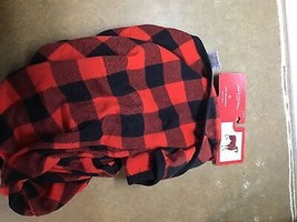 Holiday Buffalo Check Plaid Fleece Matching Family Dog Pajama Sleeves Red L - $7.75