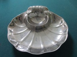 Compatible with Wilton Armetale Chip/dip Big Sea Clam Shell Platter Serv... - $104.85