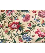 JAY YANG Floral Cotton Chintz about 2 Yards Fabric Remnant - $50.00
