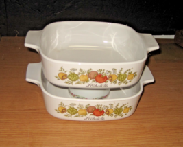 2 Corning Ware Casseroles &quot;Spice Of Life&quot; 1 Qt  A-1-B 7&quot; x 7&quot; - $479.79 MXN