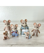 Calico Critters Vintage Sylvanian Families Maces Mouse Family of 6 Twins - $560.66 MXN