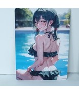 Miku Pool Premium Waifu Card Anime Girl Wall Art Double sided Oversized ... - $31.57 CAD