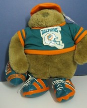 Miami Dolphins  11&quot; Plush Bear Good Stuff Brand NFL with detachable Football 95  - £19.58 GBP