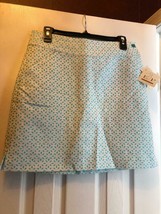 NWT Ladies EP PRO White &amp; Turquoise Eyelet Golf Skort sizes 6 8 &amp; 10 MAR... - $27.99