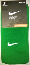  Nike Women&#39;s PARK IV Green White Logo Soccer Socks Sz Small - $265.90 MXN