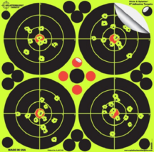 Splatterburst Target - 6&quot; bull, (10 pack) Peal, stick, &amp; see reactive ta... - £16.11 GBP