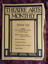 THEATRE ARTS January 1935 Blanche Evan Rodolfo Usigli Lee Mitchell Morton Eustis - £7.91 GBP
