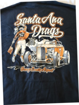 OLD VTG Santa Ana Drags w/Vintage dragster on an extra large black tee s... - £19.18 GBP