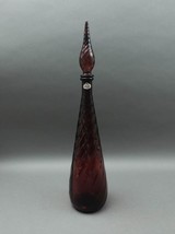 Guildcraft Italy MCM Amethyst Empoli Glass Decanter Genie Bottle 22 3/4&quot; - £320.50 GBP