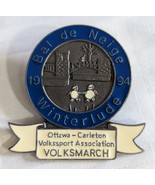 1994 OTTAWA CARLETON WINTERLUDE VOLKSMARCH CANADA CANADIAN METAL LAPEL P... - $21.93 CAD