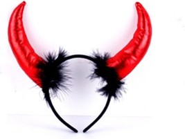 Halloween Devil Horn Headband Devil Ears Headband Halloween Headband Set Red And - £19.82 GBP
