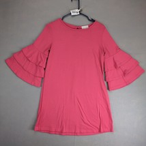 Simply Southern Pink Ruffle Sleeve Dress Sz S Jersey Knit A-Line Casual ... - $20.00