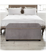 Velvet Upholstered Ottoman Storage Box Bedroom Footstool Blanket Toy Box  - $135.00