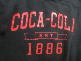 Coca-Cola Black Sweatshirt Hoodie Block Red Coca Cola EST 1886  2XL - $32.18