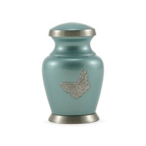 Small/keepsake 5 Cubic Inch Meadows Butterfly Brass Funeral cremation Urn - £47.20 GBP