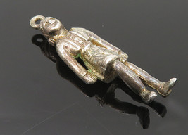 925 Sterling Silver - Vintage Petite Dark Tone Man In Kilt Pendant - PT8414 - £20.50 GBP