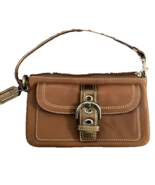Coach Soho Buckle Clutch Zip Snap Leather Wallet Wristlet in Tan Brown - $28.71