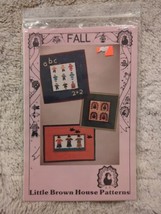 1993 Little Brown House Patterns No Sew Applique LQ110 Fall 3 Little Quilts Vtg - $8.54