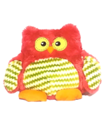 Dan Dee Owl Plush Stuffed Animal Pink Green Chevron StrIpe Heart Eye Bird Pillow - £9.77 GBP