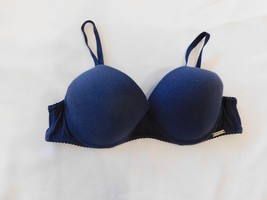 Nautica Women&#39;s Ladies Bra Size 36C 36 C Push Up Padded Underwire Navy B... - $29.69