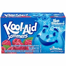 4 X Kool-Aid Jammers, Blue Raspberry,10 Pouches180ml/6.1 oz each, Free Shipping - $36.77