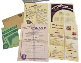 Catalogs Piano Accordion Music O. Pagani  &amp; 4 Pagani Flyers Brochures Vi... - £24.74 GBP