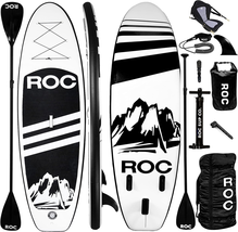 Roc Inflatable Stand up Paddle Boards with Premium SUP Paddle Board Accessories, - £313.39 GBP