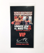Original Vintage IRON MIKE TYSON vs LENNOX LEWIS BOXING FIGHT VIP PASS V... - $812.35 MXN