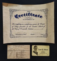1910 Antique Lane Osborn Evansville In Campaign Card Judge Family Ephemera - £37.72 GBP