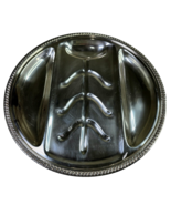 Vintage Silverplate 17G EPC Round 14&quot; Meat Serving Platter w/Two Side Wells - $946.42 MXN