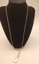 Gone Toned Chain Necklace With Teardrop Pendant - $9.28