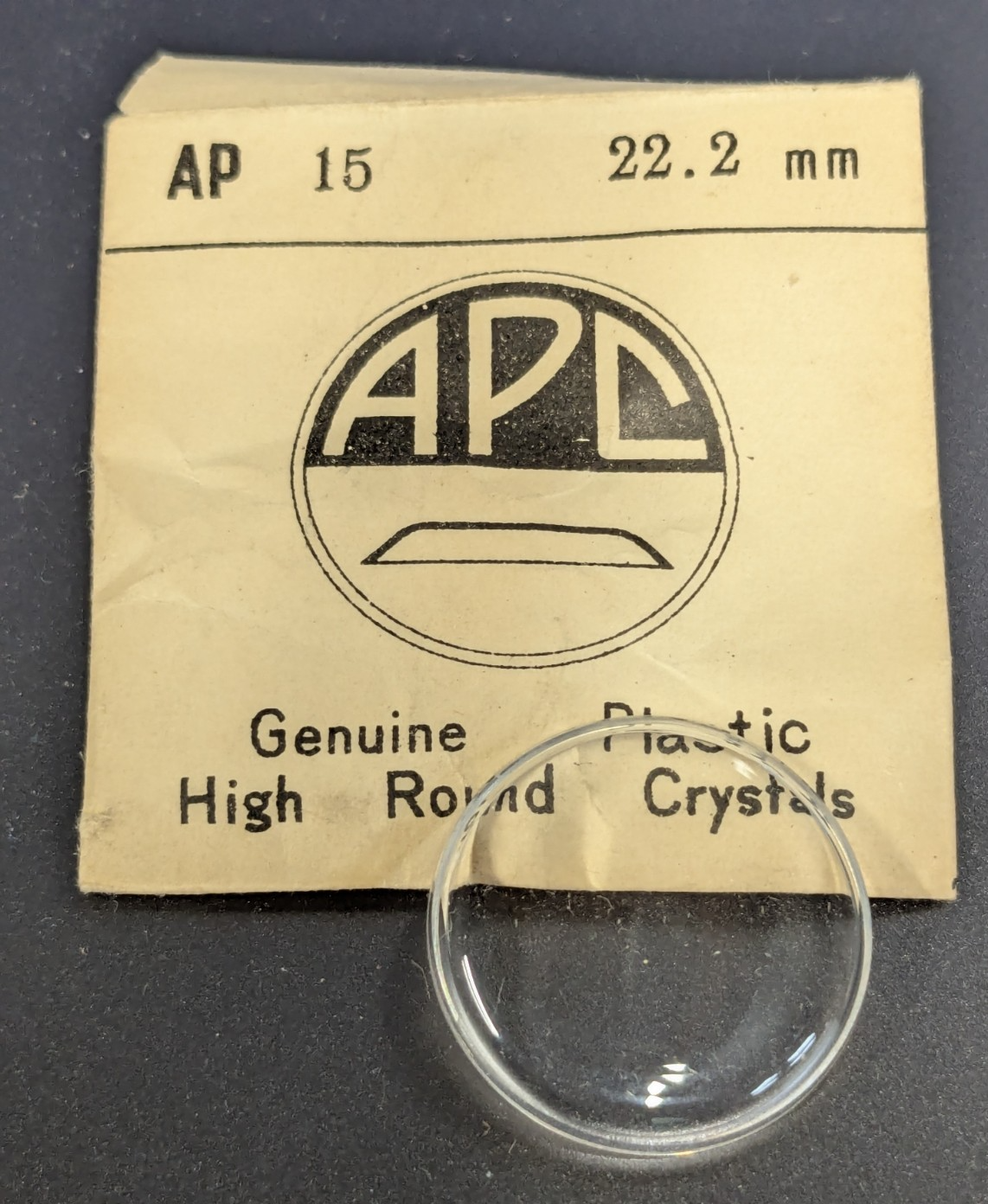 NOS APC Acrylic High Round Watch Crystals Various Sizes - Plastic/Lucite - $10.99