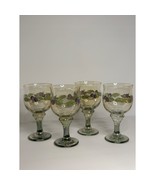 VTG Pfaltzgraff Jamberry Goblets Wine Glasses Iridescent Glassware Set of 4 - £30.99 GBP