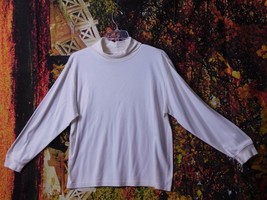 WOMEN&#39;S WHITE / CREAM LONG SLEEVE TURTLE NECK BLOUSE BY FASHION BUG / SI... - $9.99