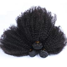 Mongolian Afro Kinky Curly Hair Weave 4B 4C Natural Black Raw Virgin Human Hair  - £47.85 GBP+