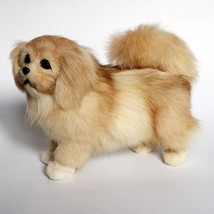 Pekingese Dog Fur Labrador Retriever Stuffed Toy 11cm-30cm White China - £50.53 GBP