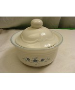 Vintage Pflatzgraff China Sugar Bowl with Lid Blue Garland 7-B - $32.07