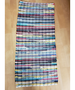 New Multi-Colored Woven Loomed Rag Rug 48 x 22 inches Machine Washable U... - £30.18 GBP
