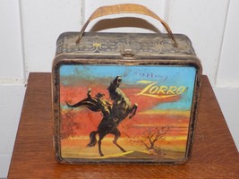 Vintage Zorro Aladdin Metal Lunchbox - $1,006.67 MXN