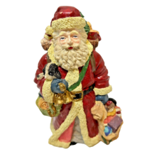 Vintage Christmas Santa Claus with Bags of Toys Painted Figurine 6&quot; Tall - $19.53