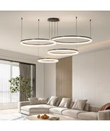 Fordeson LED Chandelier 4 Rings Light Dining Room Living Room Kitchen - $122.49
