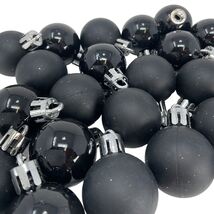 1 Inch Small Matte and Shiny Black Christmas Ball Ornaments 24 Piece Set - $14.83