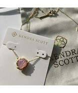 ✨Kendra Scott Blush Pink Mother Of Pearl Brynne Gold Shell Seashell Neck... - $725.14 MXN