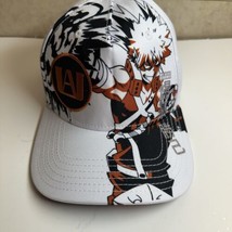 My Hero Academia Hat Cap Snap Back White Orange Katsuki Bakugo Kacchan M... - £14.69 GBP