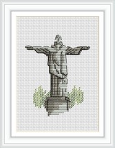 Christ the Redeemer Cross Stitch Brazil Pattern pdf – Christ Statue cros... - $3.29