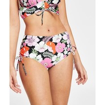 Salt + Cove Juniors Side-Shirred High-Waist Bikini Bottom Floral Black Pink XS - £6.16 GBP