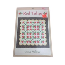 Red Tulips Quilt Pattern Nancy Mahoney That Patchwork Place 66”x66” Red ... - $9.50