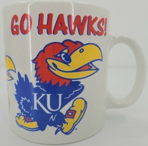 UNIVERSITY OF KANSAS JAYHAWKS LARGE 20 OUNCE COFFEE MUG NCAA CHAMPIONS - £19.92 GBP