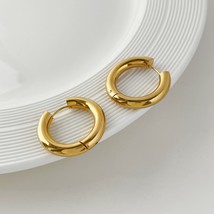 Peri'sBox 3 Sizes Minimalist Classic Round Hoop Earrings for Women Stainless Ste - £8.76 GBP